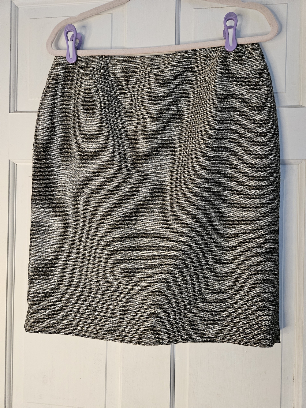 Calvin Klein Black and White Tweed Pencil Skirt. Holidays
